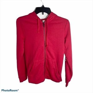 Adidas Pink Full Zip Sweatshirt Women’s Small Hood